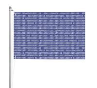 Programmatore Codice binario per computer Viola,Bandiera da giardino, bandiera decorativa da cortile, bandiera bifacciale, 2x3 piedi, per esterni e interni