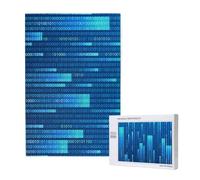 Programmatore Codice Blu,Puzzle in legno da 1000 pezzi per adulti e adolescenti
