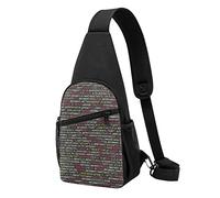 Programmatore Codice di programmazione Casual Una Spalla Cross Body Borsa Petto Portafoglio Borsa Telefono Borsa a tracolla Uomo Borsa a tracolla Viaggio Walking Marsupio, Nero , Taglia unica