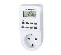 Orbegozo PG 20,presa temporizzata programmabile, programmatore display digitale, programma minuti, ore e giorno della settimana, 3600 W, colore bianco