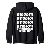 Programmatore di codice binario per computer, regali geek per sviluppatori Felpa con Cappuccio