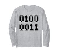 Programmatore di Codice Binario Tech Coder Amante della Maglia a Manica