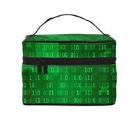 Programmatore di codifica dati binari, borsa da viaggio per il trucco da donna, grande organizer per cosmetici