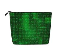 Programmatore di codifica dei dati binari, Borsa per cosmetici in lino sintetico Borsa per trucco Borsa da viaggio portatile