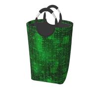 Programmatore di codifica dei dati binari, Cesto portabiancheria pieghevole, Grande contenitore portaoggetti resistente con manici, 50 litri