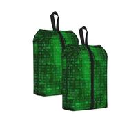 Programmatore di codifica di dati binari， Confezione da 2 borse porta scarpe da viaggio, borse porta scarpe impermeabili, organizer per scarpe da viaggio e per la casa