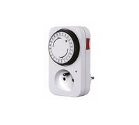 Perel timer 24 ore, meccanico, 230 V, 16 A, 3680 W, messa a terra francese tipo E, bianco