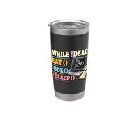 Programmatore Eat Code Sleep Coding Humor Bicchiere termico in acciaio inox doppia parete