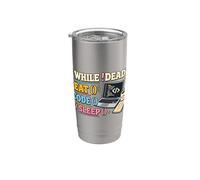 Programmatore Eat Code Sleep Coding Humor Bicchiere termico in acciaio inox doppia parete