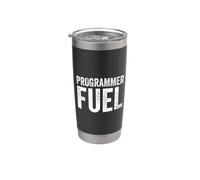 Programmatore Fuel Funny Coder Coffee Lover Citazione Tech Art Bicchiere termico in acciaio inox doppia parete