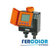 Programmatore irrigazione bizona timer innaffiare centralina a 2 uscite