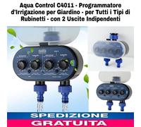 Programmatore Irrigazione x Giardino C4011-Tutti I Tipi Di Rubinetti -2uscite