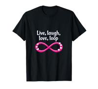 Programmatore Live Laugh Love Loop Humor Infinity Hearts Maglietta