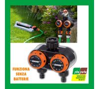 PROGRAMMATORE MANUALE DOPPIO DUE STOCKER WATERTIMER CENTRALINA TIMER 2 VIE 1 3/4