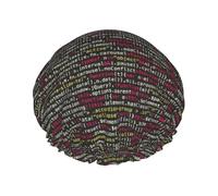 Programmatore Programmazione Codice Stampa Grande Impermeabile Doccia Cofano Per Le Donne Capelli Lunghi, Lavabile Elastico Fascia Bagno Capelli Cappello