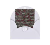 Programmatore Programmazione Codice Stampa Vacanza Amore Fibbia Perla Buste di Carta Saluto Verticale Pensare Di Te Carte 15,2