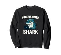 Programmatore Shark Funny Coding Humor Design Felpa