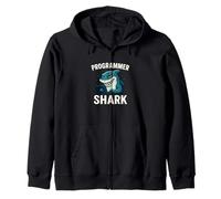 Programmatore Shark Funny Coding Humor Design Felpa con Cappuccio