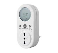 Electraline 58106 Timer Programmatore Digitale Giornaliero con Intervallo Programmazione, Bianco, Presa 10/16A