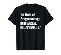 Programmatore Umorismo Prima Regola di codifica Frase Maglietta