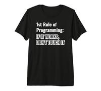 Programmatore Umorismo Prima Regola di codifica Frase Maglietta Premium