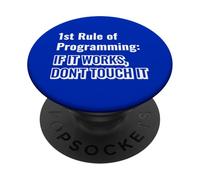 Programmatore umorismo prima regola di codifica frase PopSockets PopGrip Adesivo
