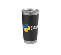 Programmazione Python Programmatore Divertente Logo Python Sneks Bicchiere termico in acciaio inox doppia parete