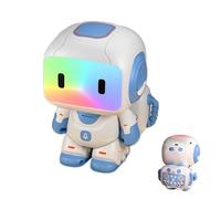 Programmazione Robot Giocattoli RC Per Bambini, Robot Telecomandato Per Bambini, Con Danza, Musica, Occhi Led E Funzione Di Registrazione, Per Ragazzi E Ragazze Di 3 Anni E Più (Blu)