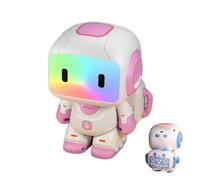 Programmazione Robot Giocattoli RC Per Bambini, Robot Telecomandato Per Bambini, Con Danza, Musica, Occhi Led E Funzione Di Registrazione, Per Ragazzi E Ragazze Di 3 Anni E Più (Rosa)