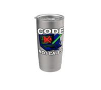 Programmer Code Not Calls Introvert Developer Bicchiere termico in acciaio inox doppia parete