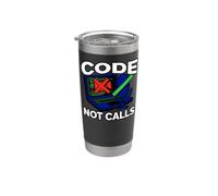 Programmer Code Not Calls Introvert Developer Bicchiere termico in acciaio inox doppia parete
