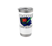 Programmer Code Not Calls Introvert Developer Bicchiere termico in acciaio inox doppia parete
