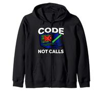 Programmer Code Not Calls Introvert Developer Felpa con Cappuccio