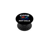 Programmer Code Not Calls Introvert Developer PopSockets PopGrip Adesivo