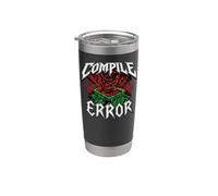 Programmer Coder Compile Error Heavy Metals Skull Bicchiere termico in acciaio inox doppia parete