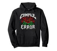 Programmer Coder Compile Error Heavy Metals Skull Felpa con Cappuccio