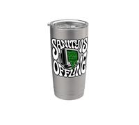 Programmer Coder Sanity Is Offline Retro Tech Bicchiere termico in acciaio inox doppia parete