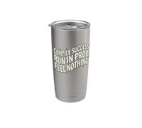 Programmer Compile Success Run In Prod Feel Nothing Bicchiere termico in acciaio inox doppia parete