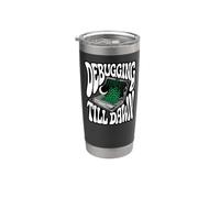 Programmer Debugging Till Dawn Late Night Coding Design Bicchiere termico in acciaio inox doppia parete
