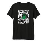 Programmer Debugging Till Dawn Late Night Coding Design Maglietta Premium