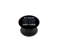 Programmer Hacker No Sleep Just Code Cyberpunk Brain PopSockets PopGrip Adesivo