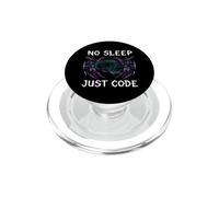 Programmer Hacker No Sleep Just Code Cyberpunk Brain PopSockets PopGrip per MagSafe