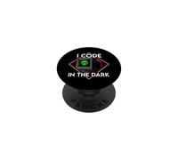 Programmer I Code In The Dark Retro Hacker Skull PopSockets PopGrip Adesivo