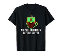 Programmer No Pull Requests Before Coffee Maglietta