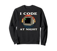 Programmer Retro Computer I Code At Night Felpa