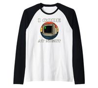 Programmer Retro Computer I Code At Night Maglia con Maniche Raglan