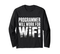 Programmer Will Work for WiFi Coding Programming - Maglia a Manica