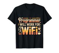 Programmer Will Work for WiFi Coding Programming - Maglietta