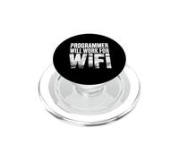 Programmer Will Work For WiFi Coding Programming - PopSockets PopGrip per MagSafe