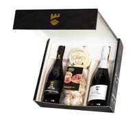 Progress Confezione Regalo Asolo Prosecco Superiore DOCG (COL D'ACELUM, COL DEL SOL), Caciotta Muncio e Soppressa Dei Colli Asolani | Vino Biologico | Scatola Salume, Formaggio e 2 Bottiglie 75cl.